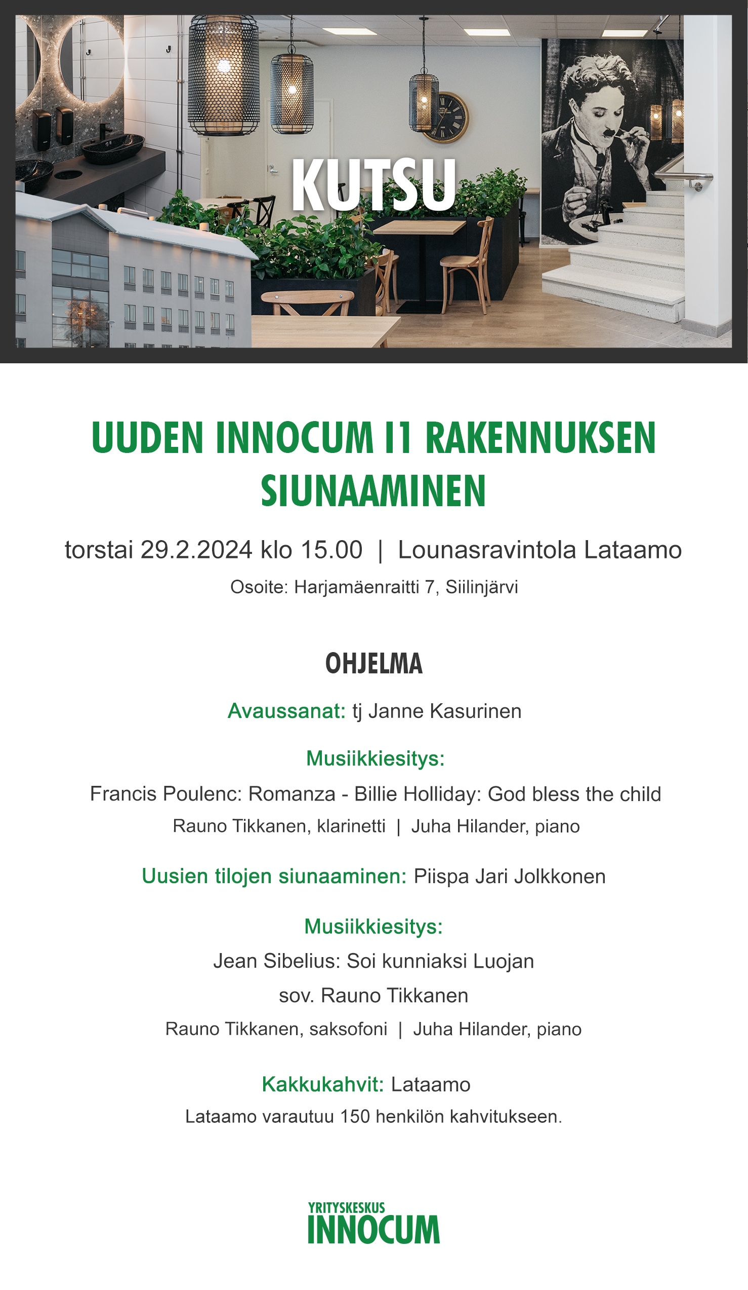 kutsu tilaisuuteen