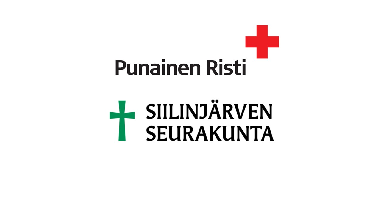 SPR:N ja Siilinjärven ev.lut. seurakunnan logot rinnakkain