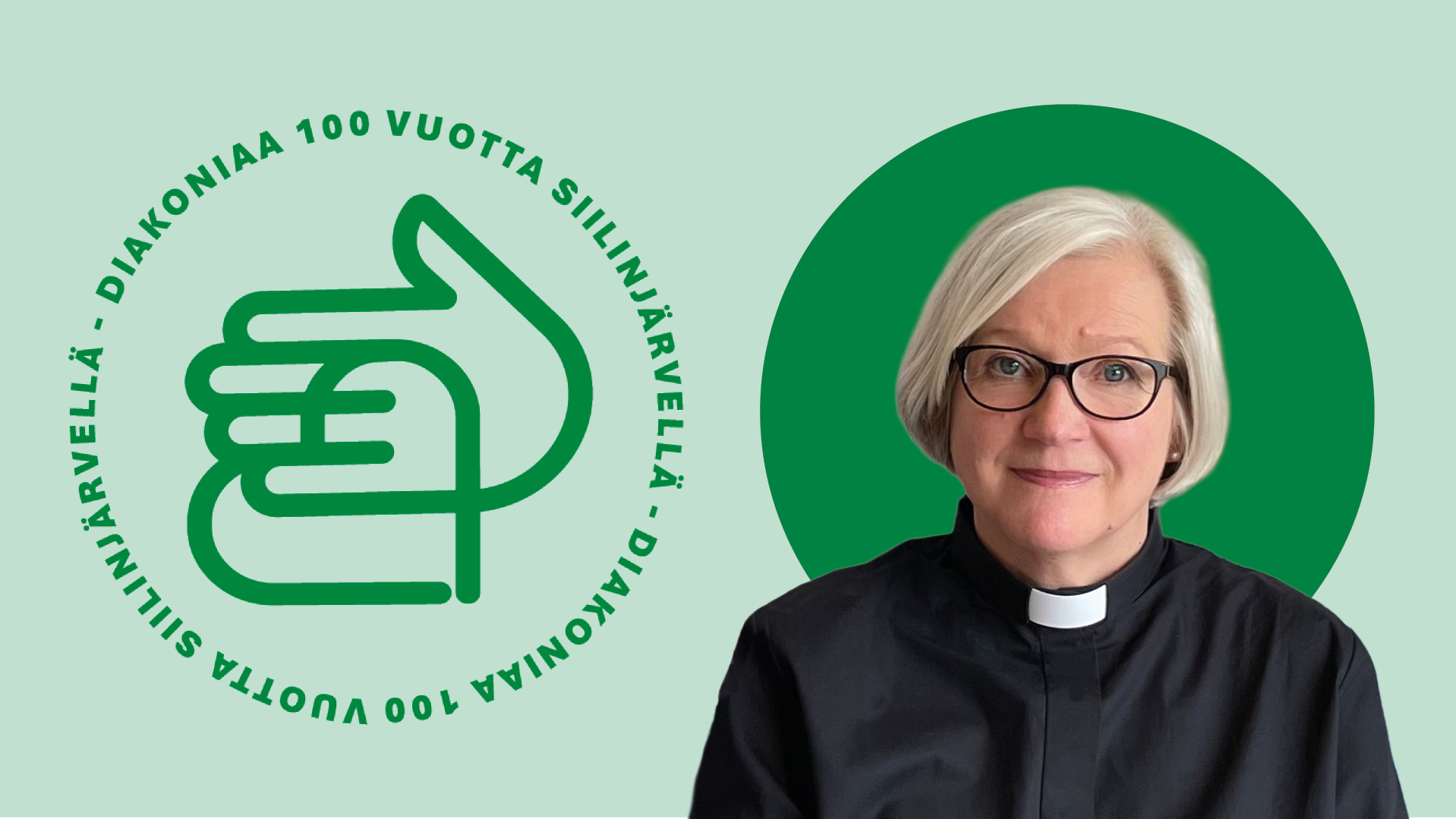 Päivi Flinkman ja juhlavuoden logo
