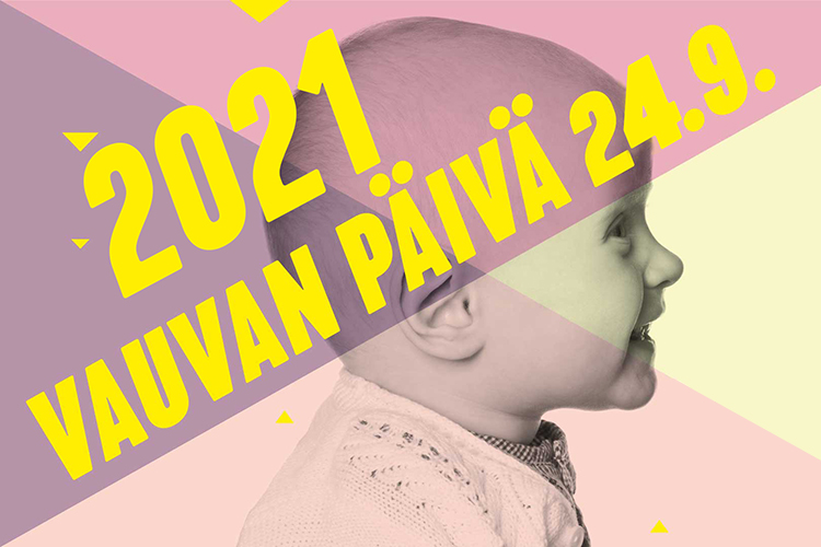 Vauvojen varttikirkko kuvituskuva nauravasta vauvasta